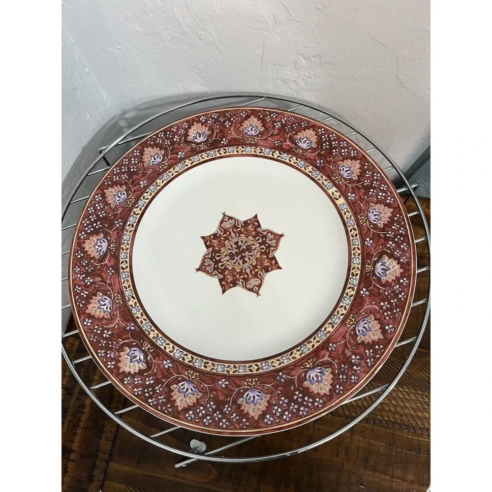 Vintage American Atelier Dinner Salad Bread Plates Coffee Cup Bombay #5042 3pc